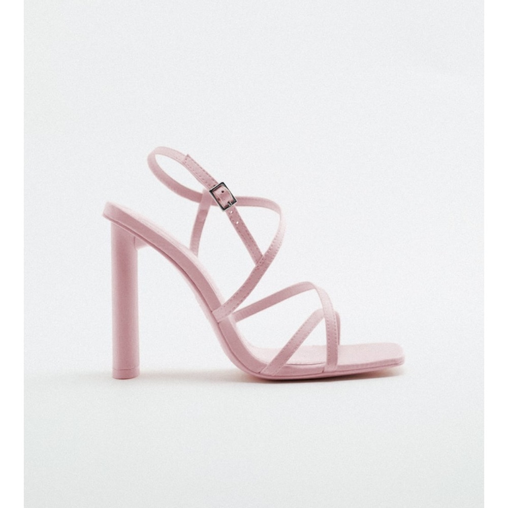 COPY - ZARA HIGH HEELED FABRIC STRAP SANDALS
PINK